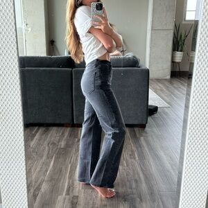 Abercrombie 90’s Relaxed High Rise Jean - 24 Short Criss Cross Waistband